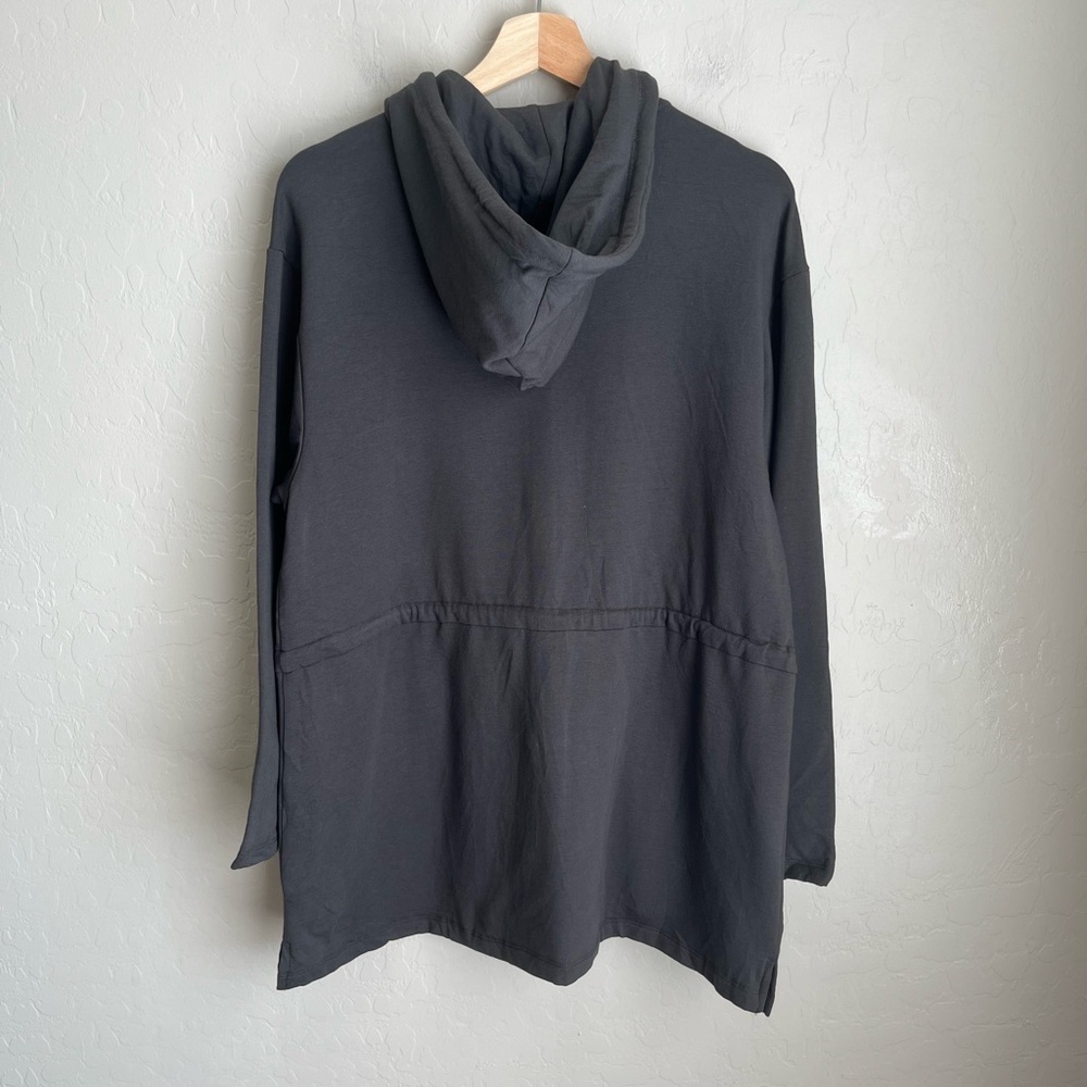 Barefoot Dreams Malibu Collection Brushed Luxe Lounge Parka Carbon Grey Large - Picture 3 of 8